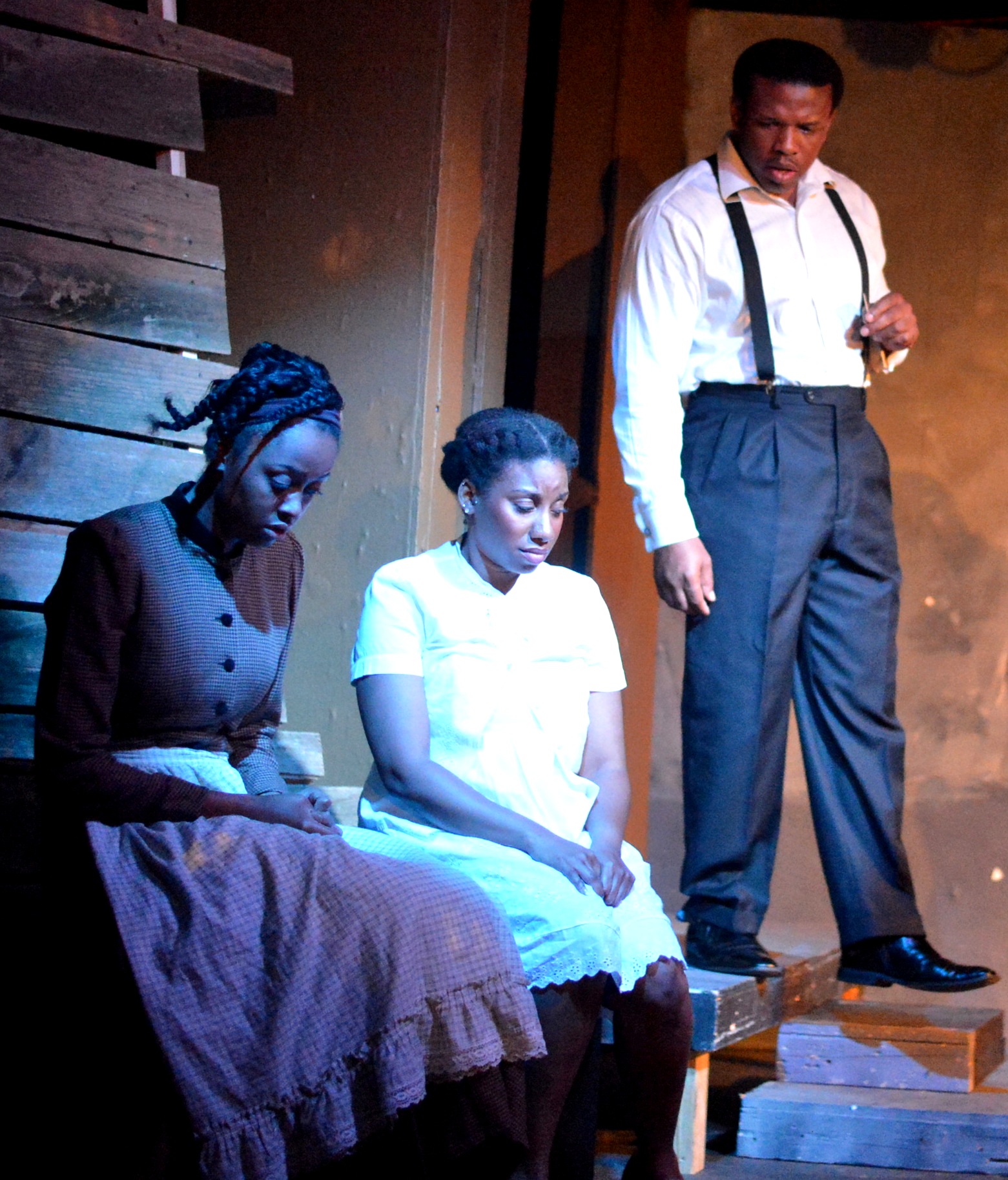 Asia Nelson, Giselle Nakhid and Damien A. Moses as Mister